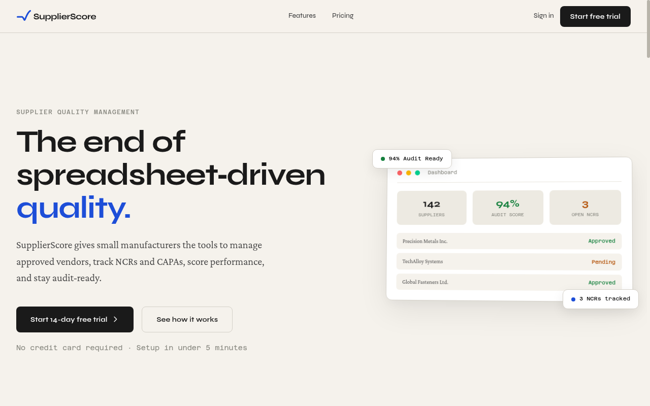 Featured image of post Announcing SupplierScore